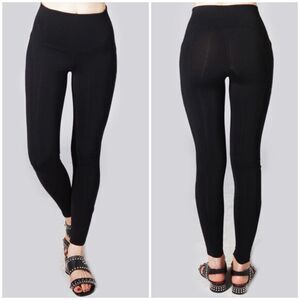 David Lerner Mid Rise Black Leggings, Size XS